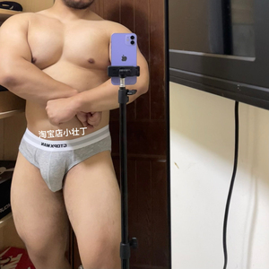 性感显大U凸大囊袋螺纹单层运动吸汗透气三角裤男生小壮丁壮熊