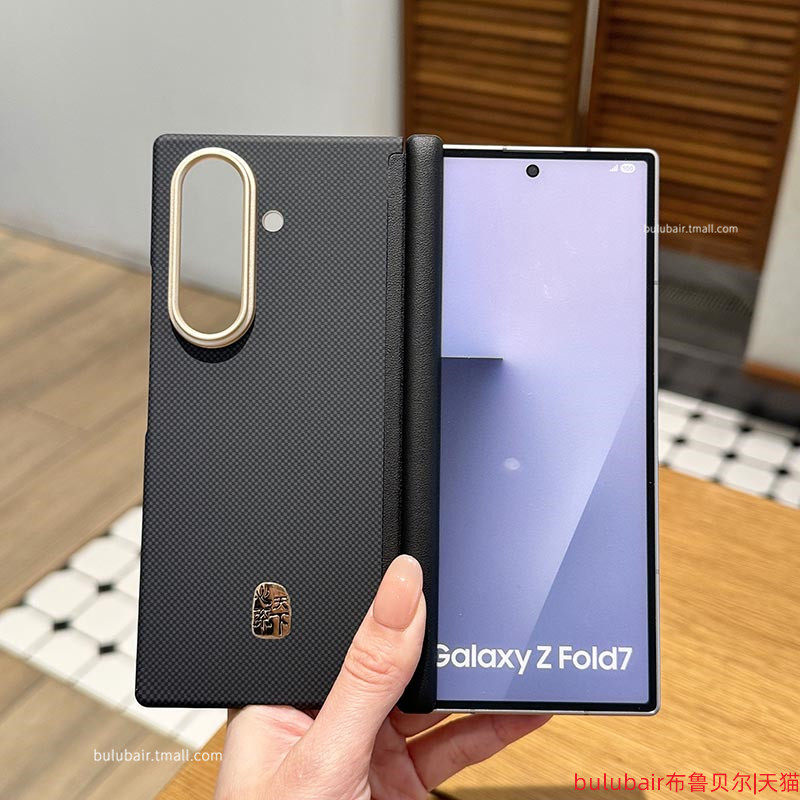 适用三星fold7手机壳w26凯夫拉纹图片