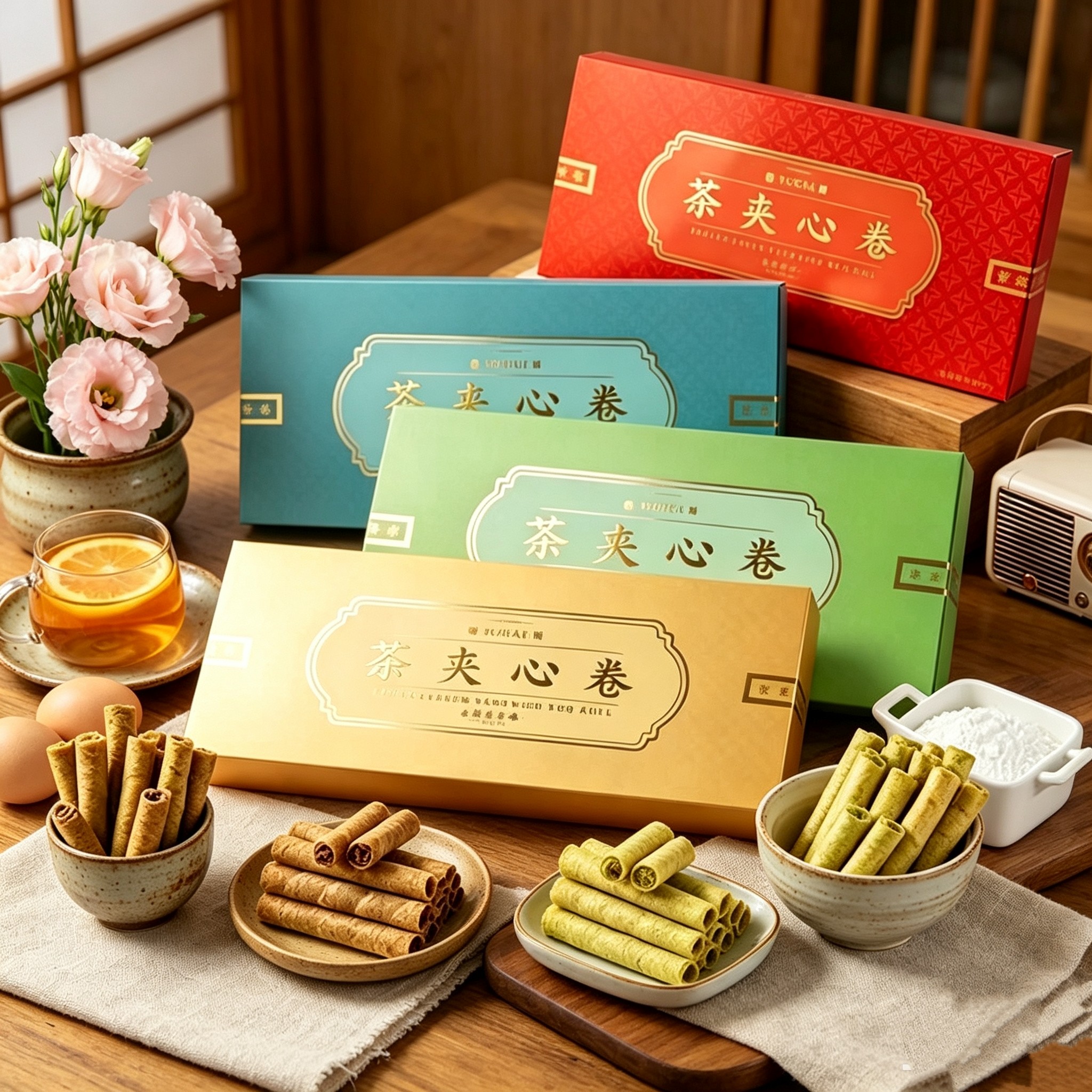 誉海茶夹心卷135g茉莉花大红袍铁观音茶酥卷休闲茶点厦门伴手礼
