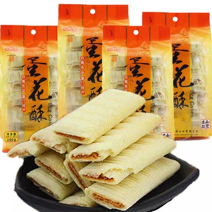 厦门特产白鹭蛋花酥手工传统糕点心茶点休闲零食品蛋卷200g*4包