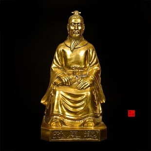 黄铜药王孙思邈真人铜像摆件名医圣老中医保平安中医馆供奉摆件