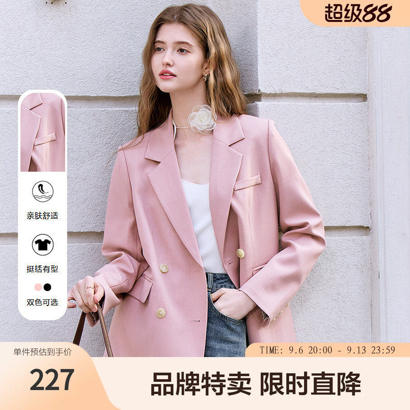 百图高级质感休闲西装挺廓有型抗皱气质百搭女式西装图片
