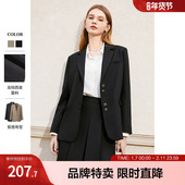 betu百图学院风西装 单排扣西服女 长袖 新款 气质时髦英伦风西装