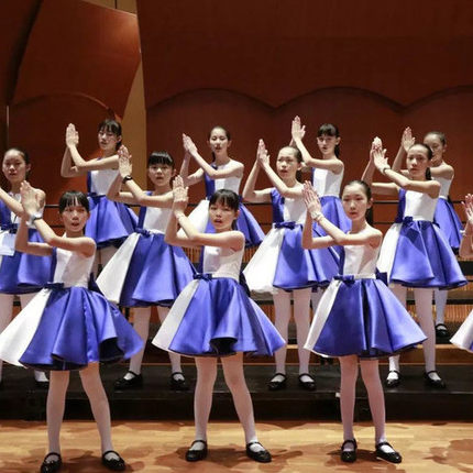 六一儿童合唱服演出服大合唱团男女童舞蹈礼服小学生朗诵表演服装