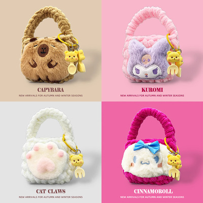 适用索尼WF 1000XM5保护套wf1000xm4蓝牙耳机壳xm5毛绒挂件LinkBuds S充电仓700n盒SP800N可爱L900卡通防摔套