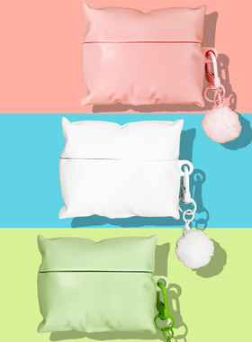 适用airpods4保护套苹果耳机airpodspro2保护壳3蓝牙耳机套盒airports4四代绿色枕头airpod软壳ipod硅胶pro2