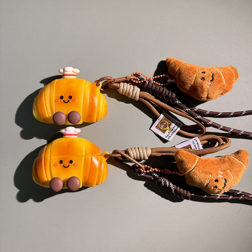 创意卡通仿真厨师牛角包适用于vivo tws4耳机hifi版保护套tws2e蓝牙耳机套TWS 3E壳IQOO盒tws 1i软壳3pro女A3