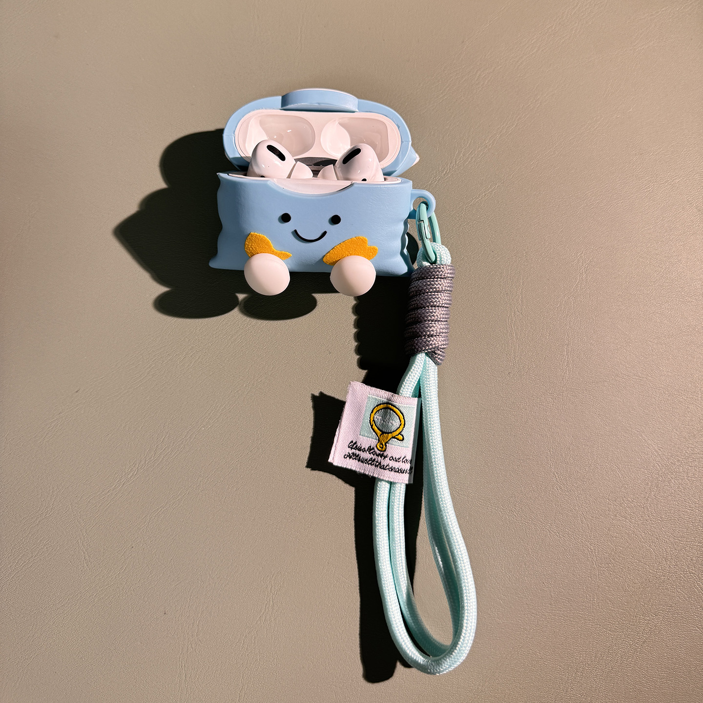 创意卡通蓝色薯片适用于荣耀亲选x5保护套荣耀Wingcloud X5蓝牙耳机保护壳卡通防摔硅胶可爱薯片充电仓盒外壳