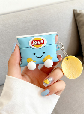 创意卡通蓝色薯片适用vivotws5保护套tws4壳无线蓝牙耳机套iqoo tws1 air2 pro硅胶air3pro软tw4耳机盒tws3e