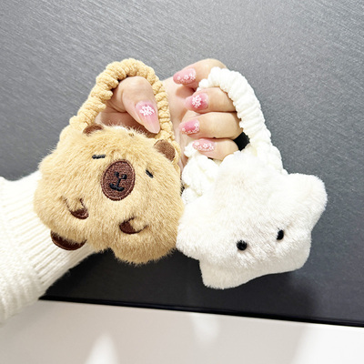 适用声阔liberty 4 pro耳机套外盒安克liberty 4无线蓝牙耳机保护壳降噪Soundcore Liberty 4 NC毛绒收纳袋潮