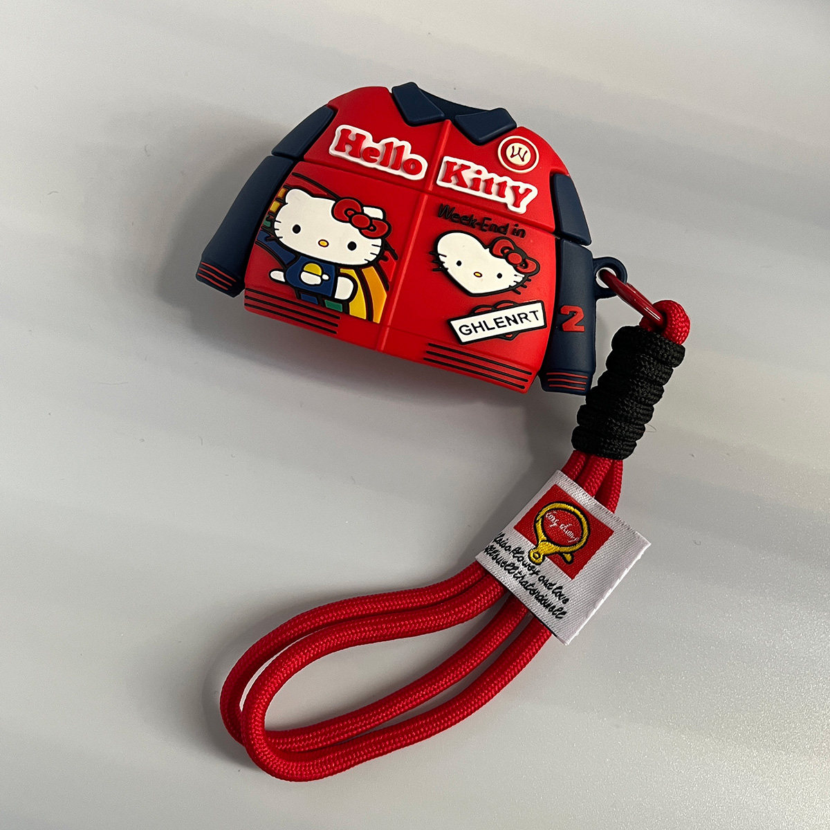 创意红色kitty卫衣适用airpods4保护壳airpodspro3套pro2苹果蓝牙耳机套盒4四硅胶软壳pro3三代hellokitty