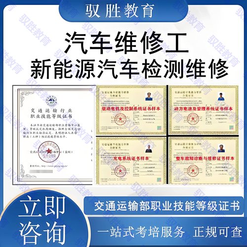 新能源汽车维修工证书动力电池检测与维修培训驱动电机及控制系统