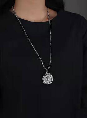 钛钢时来运转项链男女款