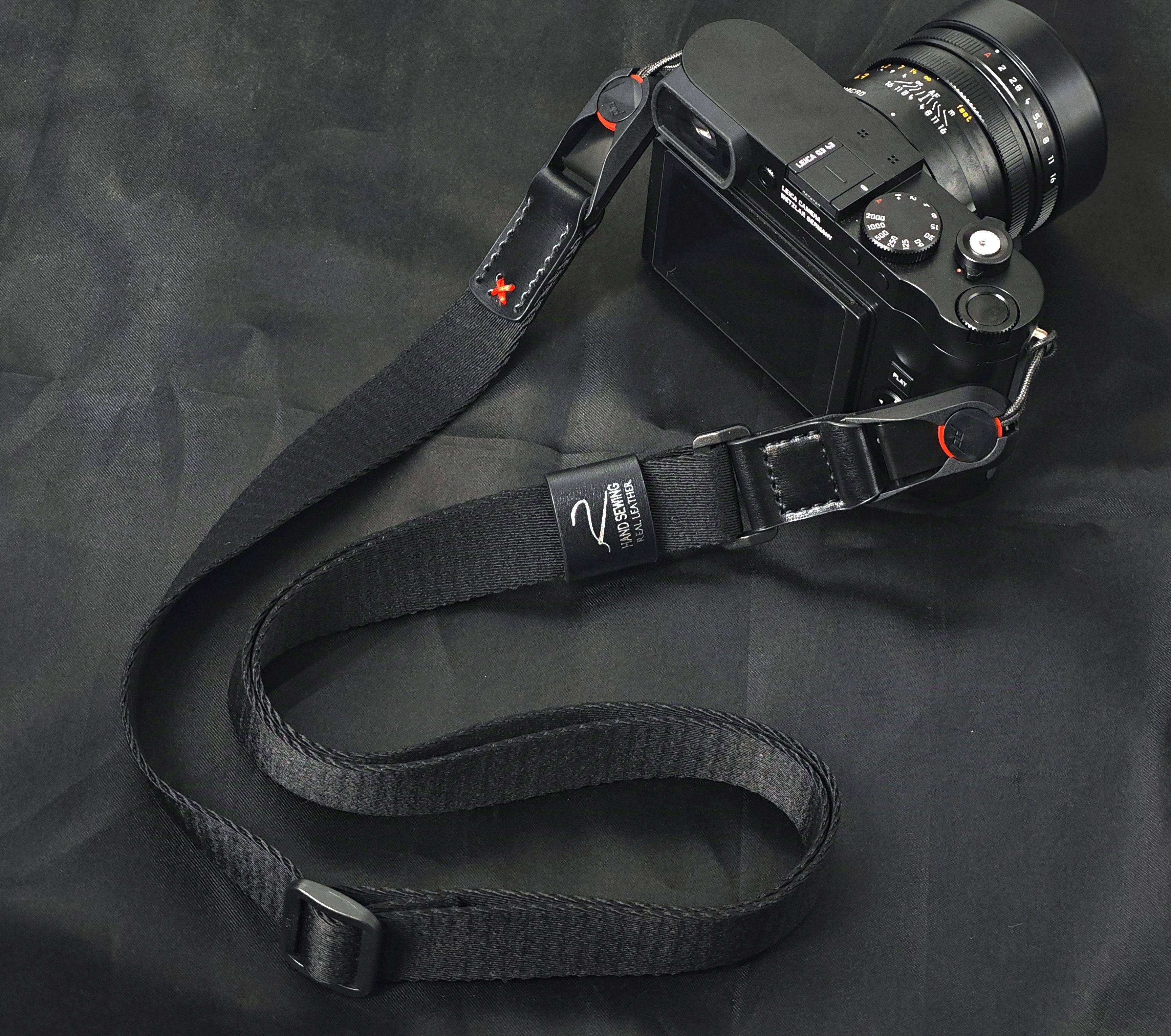 手工真皮可调节长度快拆扣相机扁挂绳肩带织带宽度2.5cm高舒适度