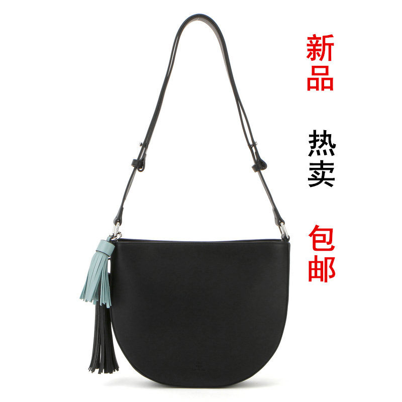 韩国东大门明星孔孝真同款单肩斜挎包休闲半圆形双流苏马鞍包包女|msdalam kategori Beg kulit/wanita/beg lelaki, beg Ms. - dari Buy2taobao.com untuk memberikan perkhidmatan ejen Taobao profesional membeli