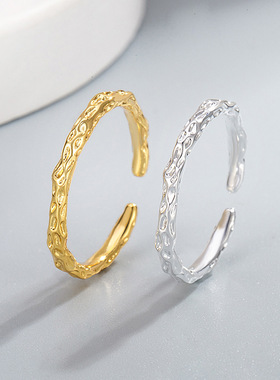 镂空爱心戒指女小众设计感气质秋冬通勤心形指环气质指戒可调节