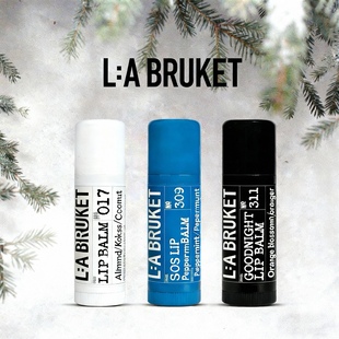 瑞典LA BRUKET润唇膏017椰子杏仁311橙花309急救sos薄荷唇膏14g