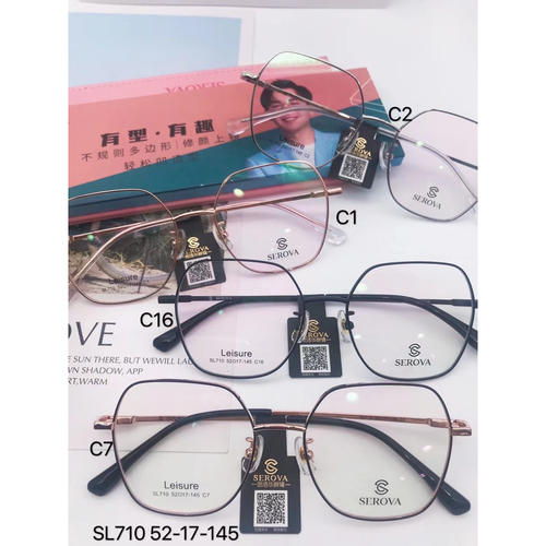 SEROVA施洛华眼镜框眼镜架眼睛框多边形框SL710 可定制近视镜片