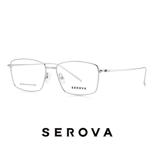 SEROVA施洛华眼镜框钛板眼镜架眼睛框方框SP1135可定制近视镜片