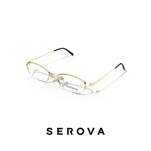 SEROVA施洛华眼镜框钛板眼镜架眼睛框眉线半框SP279 可定制镜片