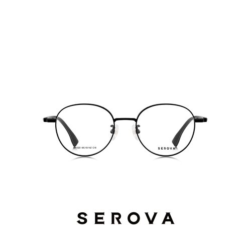 SEROVA施洛华眼镜框钛板眼镜架眼睛框圆框SP1020可定制近视镜片