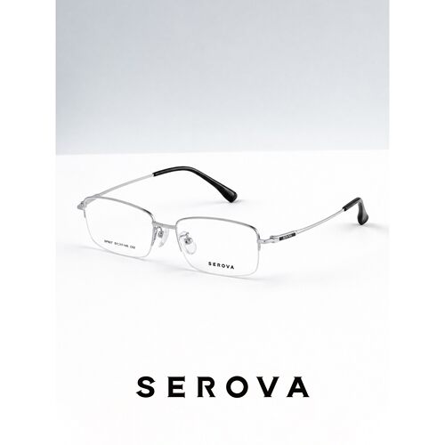 SEROVA施洛华眼镜框钛板眼镜架眼睛框半框SP827 可定制近视镜片