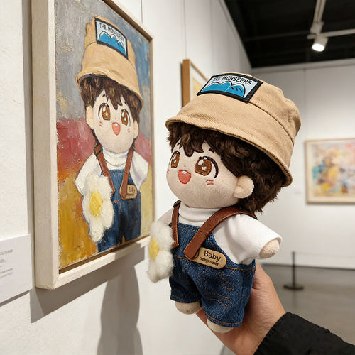 15cm棉花娃娃正常体娃衣毛绒玩具公仔玩偶衣服替换日常套装背带裤