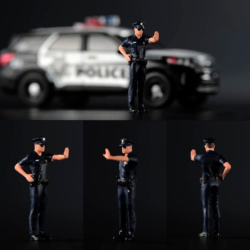 现货ANT 1/64 美国警察制止姿势 微缩模型沙盘手办树脂小人偶微拍