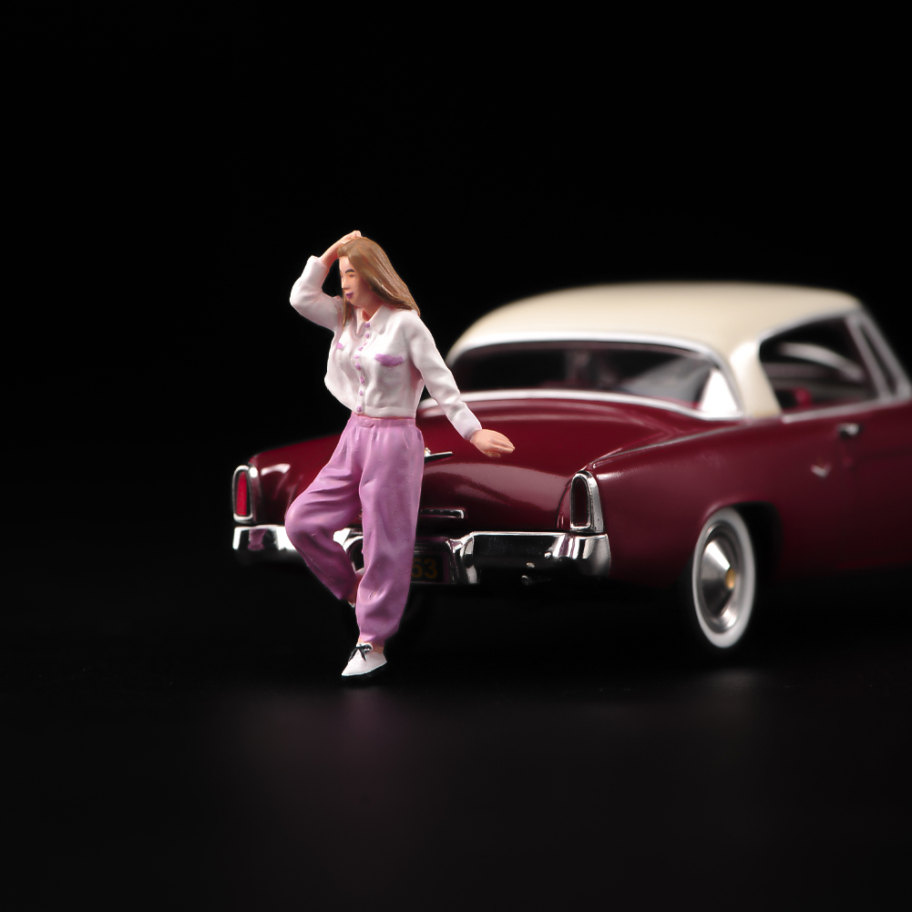 ANT 1/64 1/43 时尚邻家女孩 微缩模型沙盘手办树脂小人偶微拍