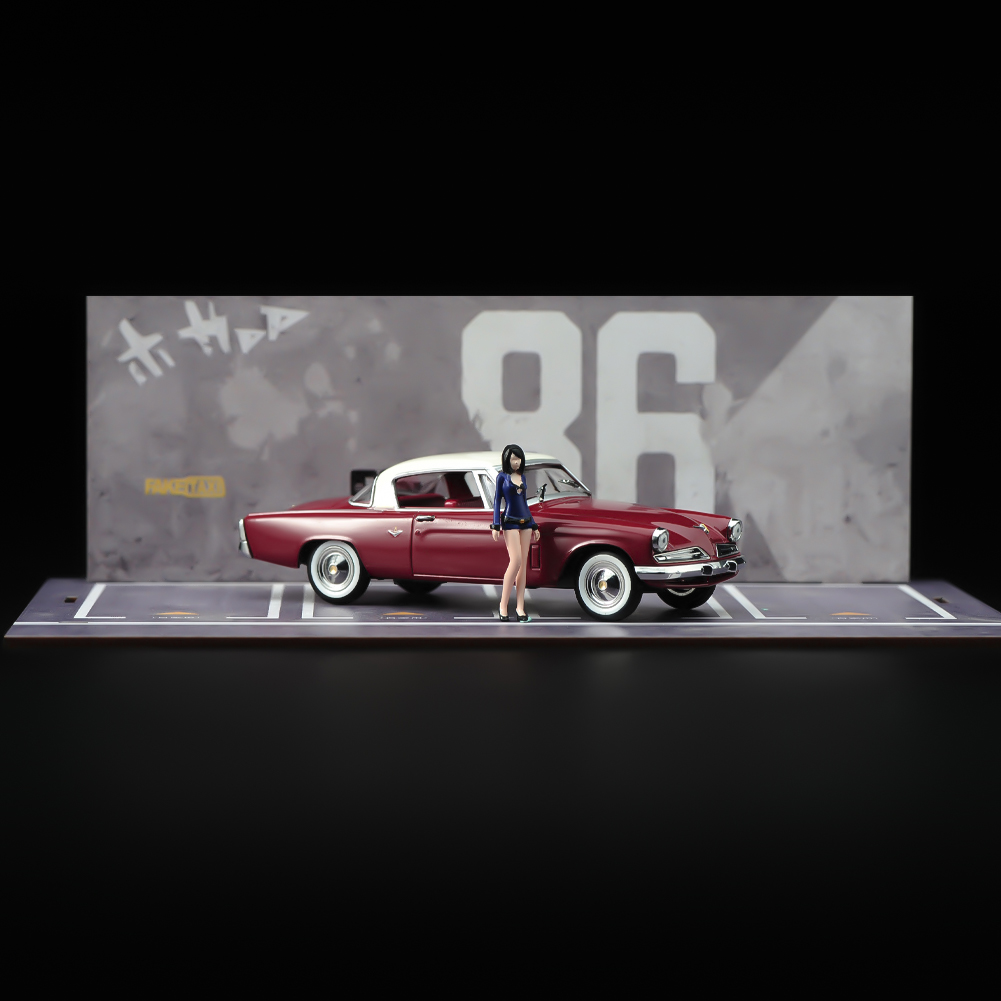 ANT 1/64 1/43 青春美少女邻家女孩涂装微缩模型手办车模场景人偶