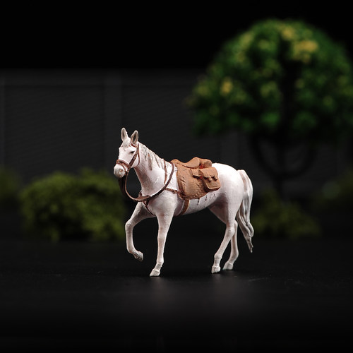 现货ANT 1/64 1/43 白马 坐骑 动物 微缩模型沙盘手办树脂小人偶
