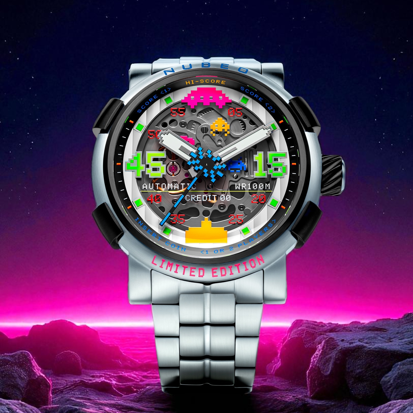 NUBEO太空侵略者限量版机械表