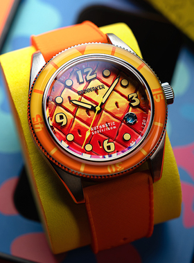 SPINNAKER三角帆海绵宝宝海螺街自动机械表5151菠萝屋防水夜光