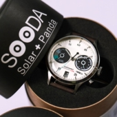 国内现货 日本TACS熊猫盘太阳能充电中性石英手表SOODA夜光防水