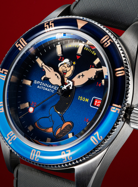 SPINNAKER三角帆大力水手联名自动机械手表5161复古夜光防水