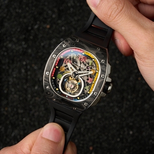 NUBEO月球极地车VIPER锻造碳纤维陀飞轮机械手表限量版 夜光6108
