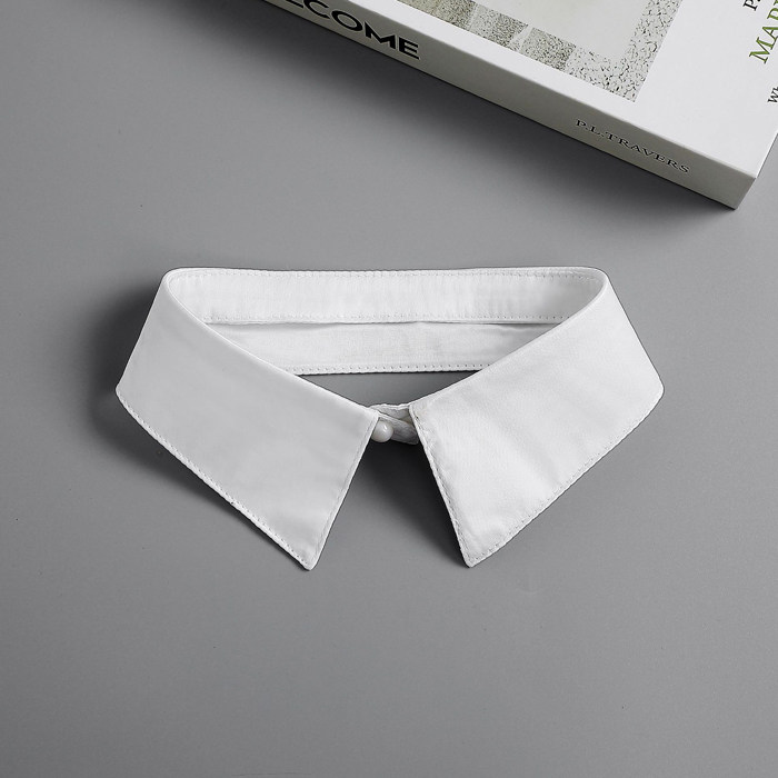 FALSE COLLAR CHILDREN SEPARATE SHIRT COLLAR FRONT OPEN BUTTON VERSATILE FAKE NECKLINE SIMPLE SMALL POINTED COLLAR DOLL COLLAR SHIRT DECORATION COLLAR