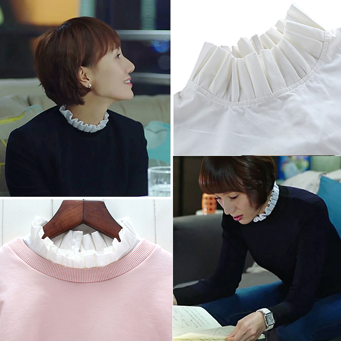 冬季百搭纯棉褶皱卫衣打底假领子