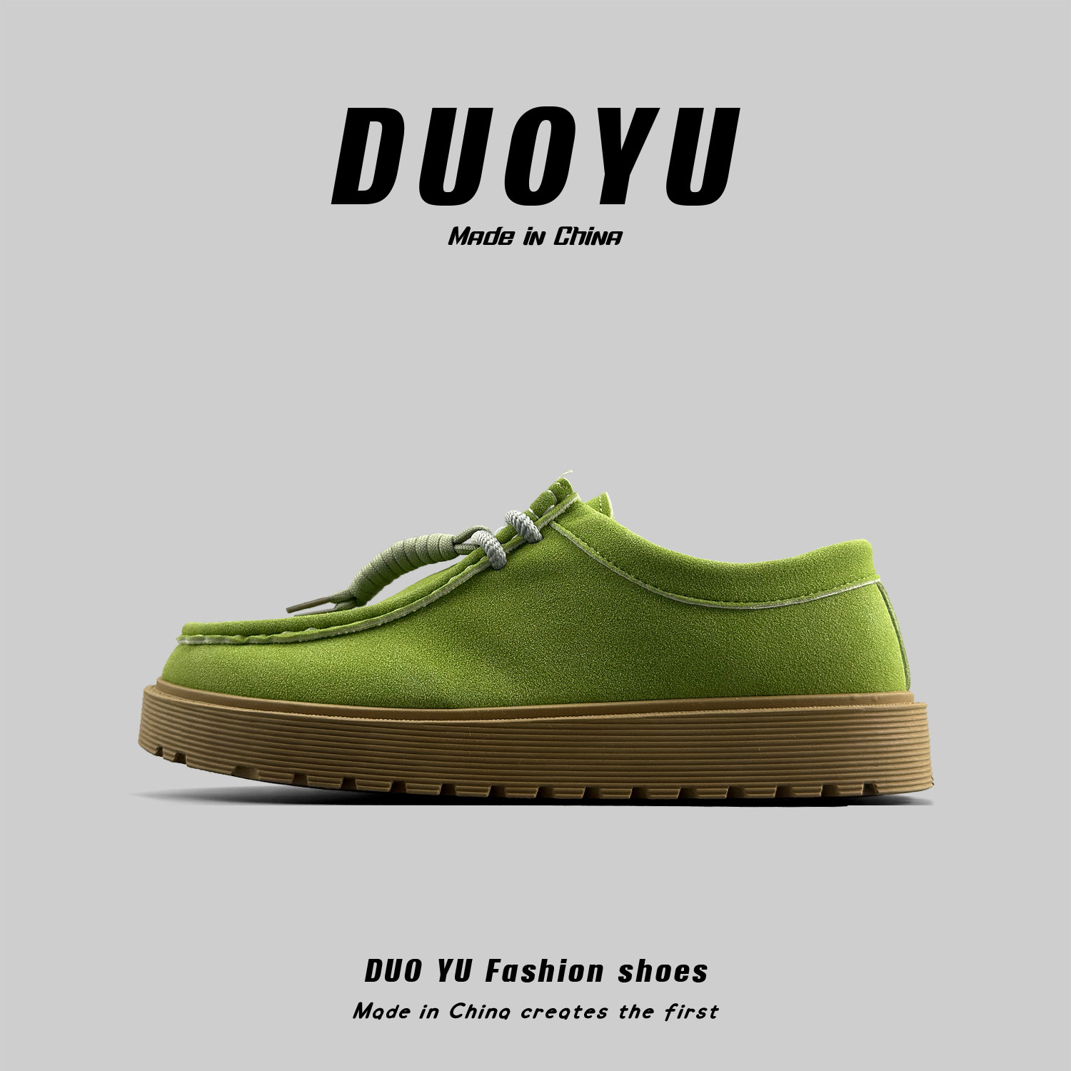 外贸男鞋小众复古厚底勃肯鞋休闲潮流百搭板鞋工装风大头德比鞋男