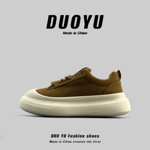 潮流复古通勤皮鞋 舒适百搭日常运动鞋 小众休闲风厚底板鞋 外贸男鞋