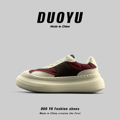 轻奢休闲百搭板鞋撞色拼接小白鞋