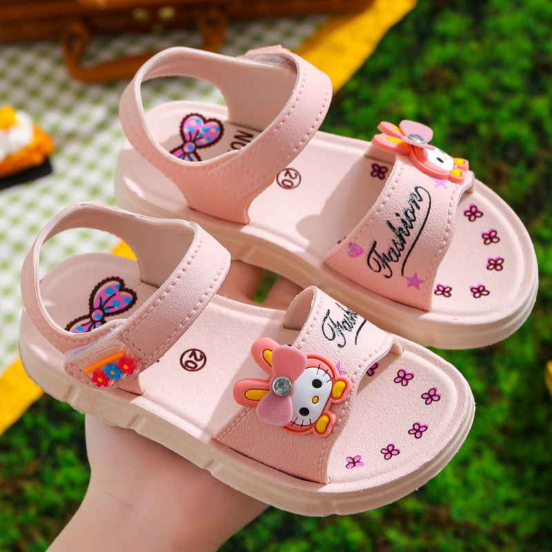 女童凉鞋2023夏季儿童韩版公主鞋新款中大童鞋小女孩宝宝凉拖鞋