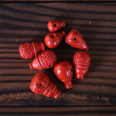 朱砂高含量光面散件配饰三通佛头