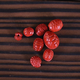 高含量真朱砂大小号富甲天下挂件吊坠背云散珠佛头手链配件