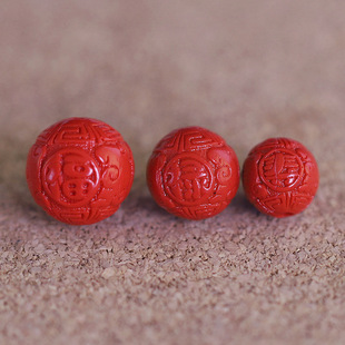 福绿寿天然朱砂圆珠饰品配件材料散珠 手工DIY手链项链配珠隔珠