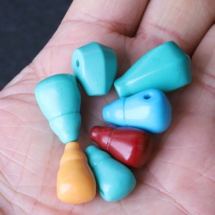 菱镁矿绿松石一体三通配饰星月菩提金刚佛珠配件手工文玩配珠饰品