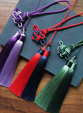 双拼色中国结流苏穗子双色吊穗车挂包挂民族风汉服吊坠古风挂件