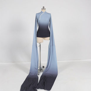 水袖练功舞蹈服成人古典舞练习演出服戏曲表演艺考服甩袖上衣定制