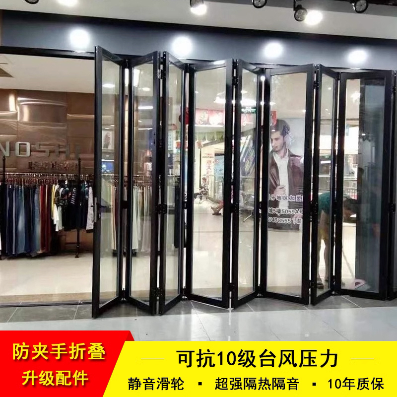 折叠门隔断门洗车房商铺门店玻璃折叠窗阳台移门铝合金重型折叠门 全屋定制 卧室门 原图主图