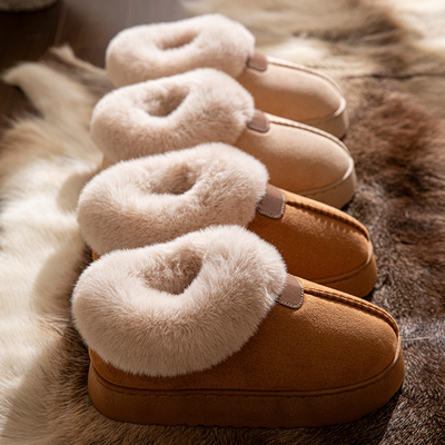 加绒厚底情侣冬天防滑男女棉鞋